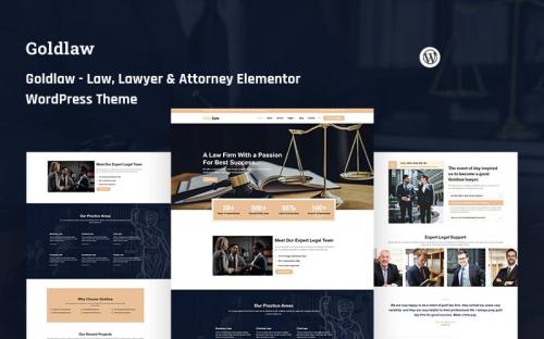 Goldlaw Law, Lawyer & Attorney Elementor WordPress Theme theme free